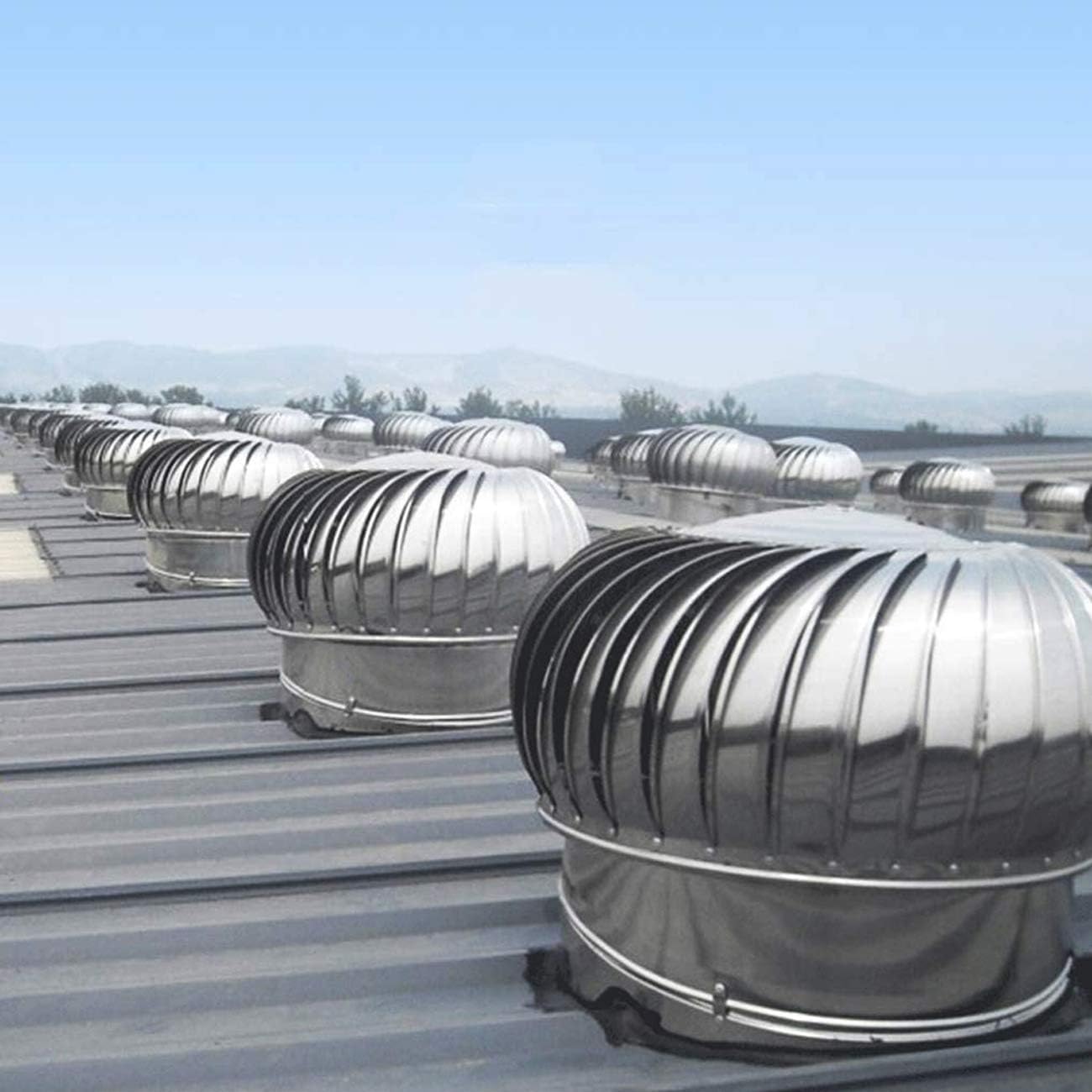 Rotat Acciaio Inox 304 Comignolo Cappello - Uccello Guard & Anti-Ritorno di Fumo Spinner - Universal Vento Stopper Tubi (500mm) - all-Purpose Camino Protezione