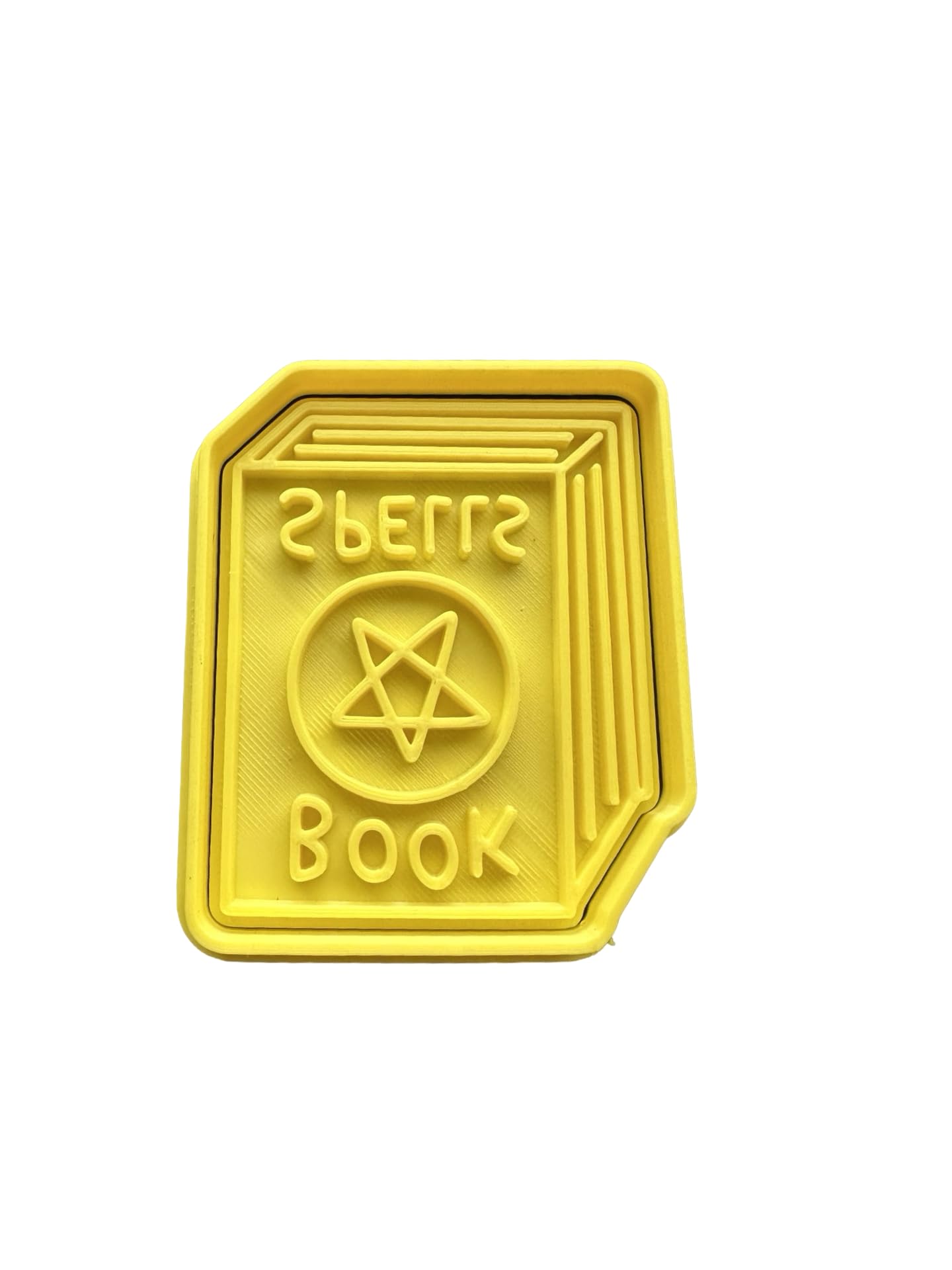 The Cookie Cutter Hub Halloween Spell Book Cookie Cutter/Embosser for Cupcakes Fondant Icing Clay Cake Baking Decoration