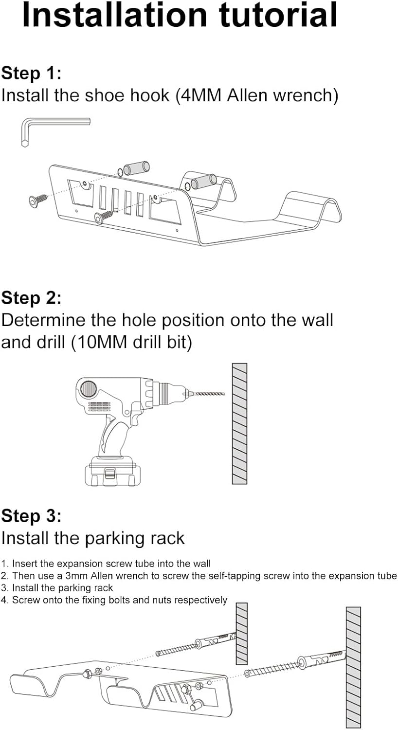 ウォールマウント自転車ハンガー, ガレージ用頑丈な自転車ラック, 縦型スペース節約型スタンド 自転車収納 オーガナイザー 屋外 アパ