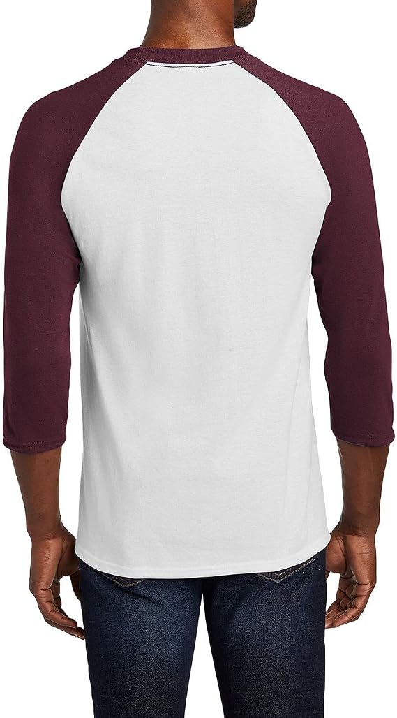JustBlanks Mens Baseball T-Shirt 3/4 Raglan Sleeves Tee Shirt for Men