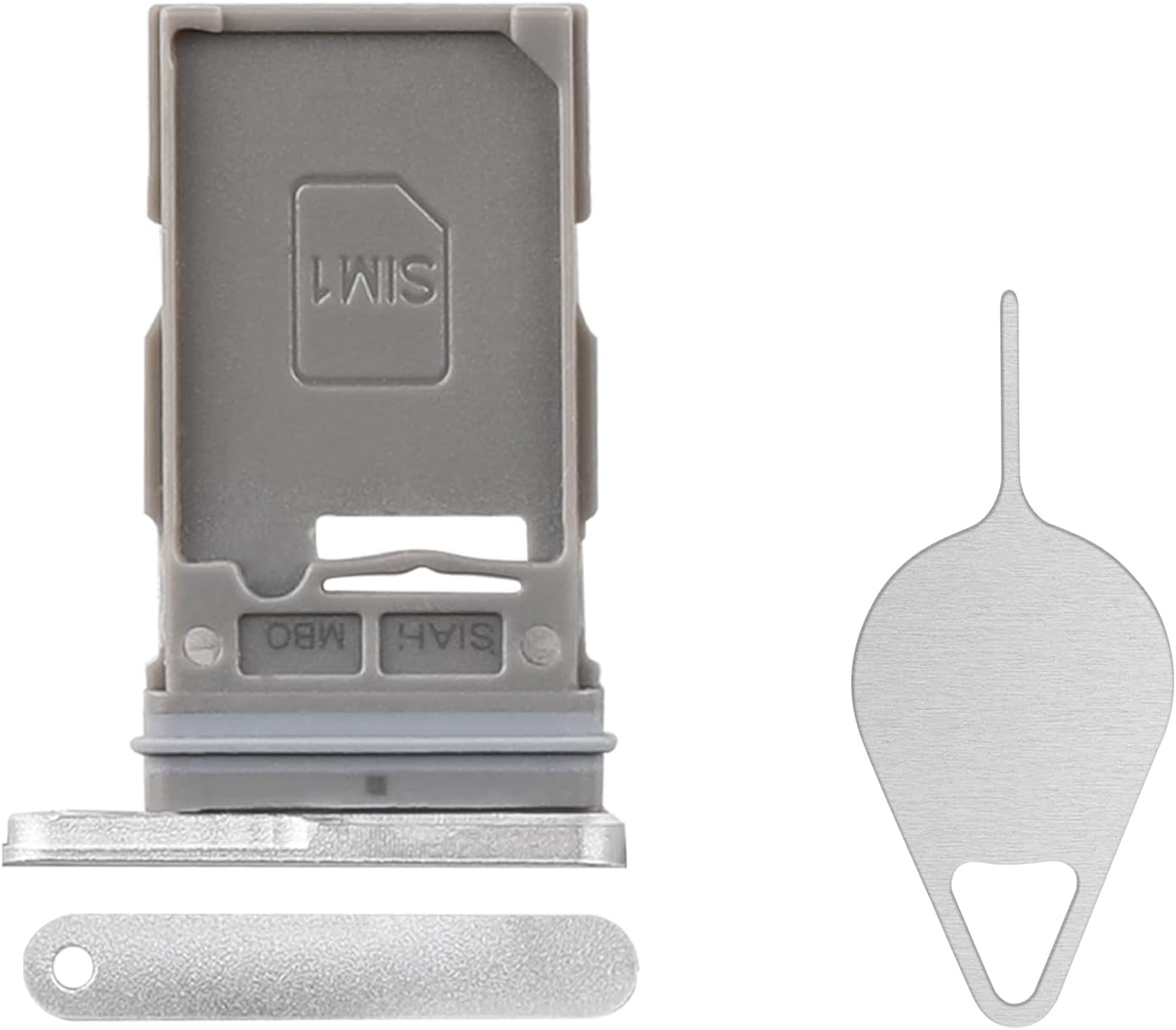 Sim Card Tray Replacement for Samsung Galaxy S21 FE 5G White | Card Tray Slot Holder Bracket Adapter Single SIM Version with Needle Ejector for S21 FE 5G SM-G990U SM-G990U1