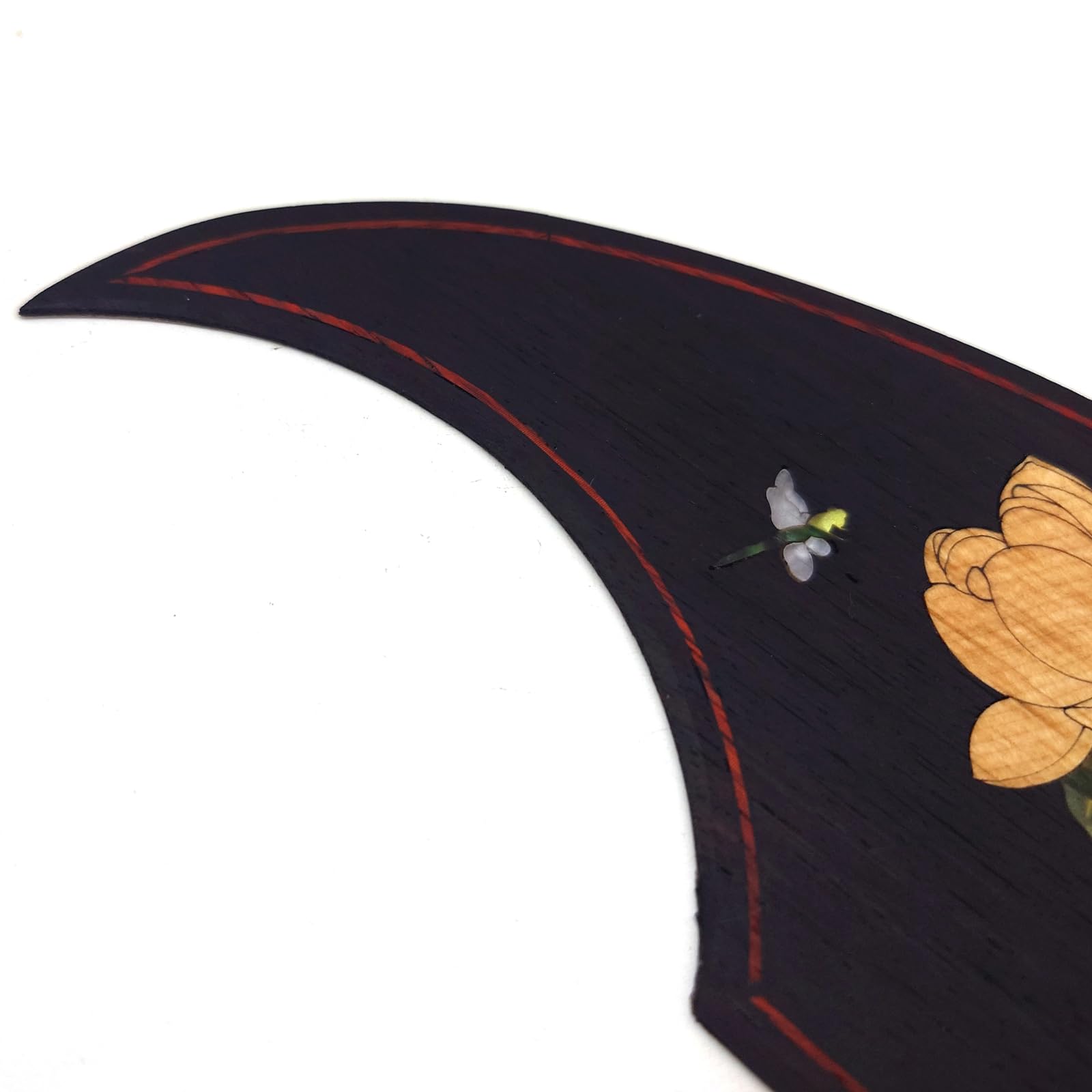 Guitar Pick Guard, Battipenna in abalone in palissandro autoadesivo for Chitarre acustiche folk D-45 Taylor(4)