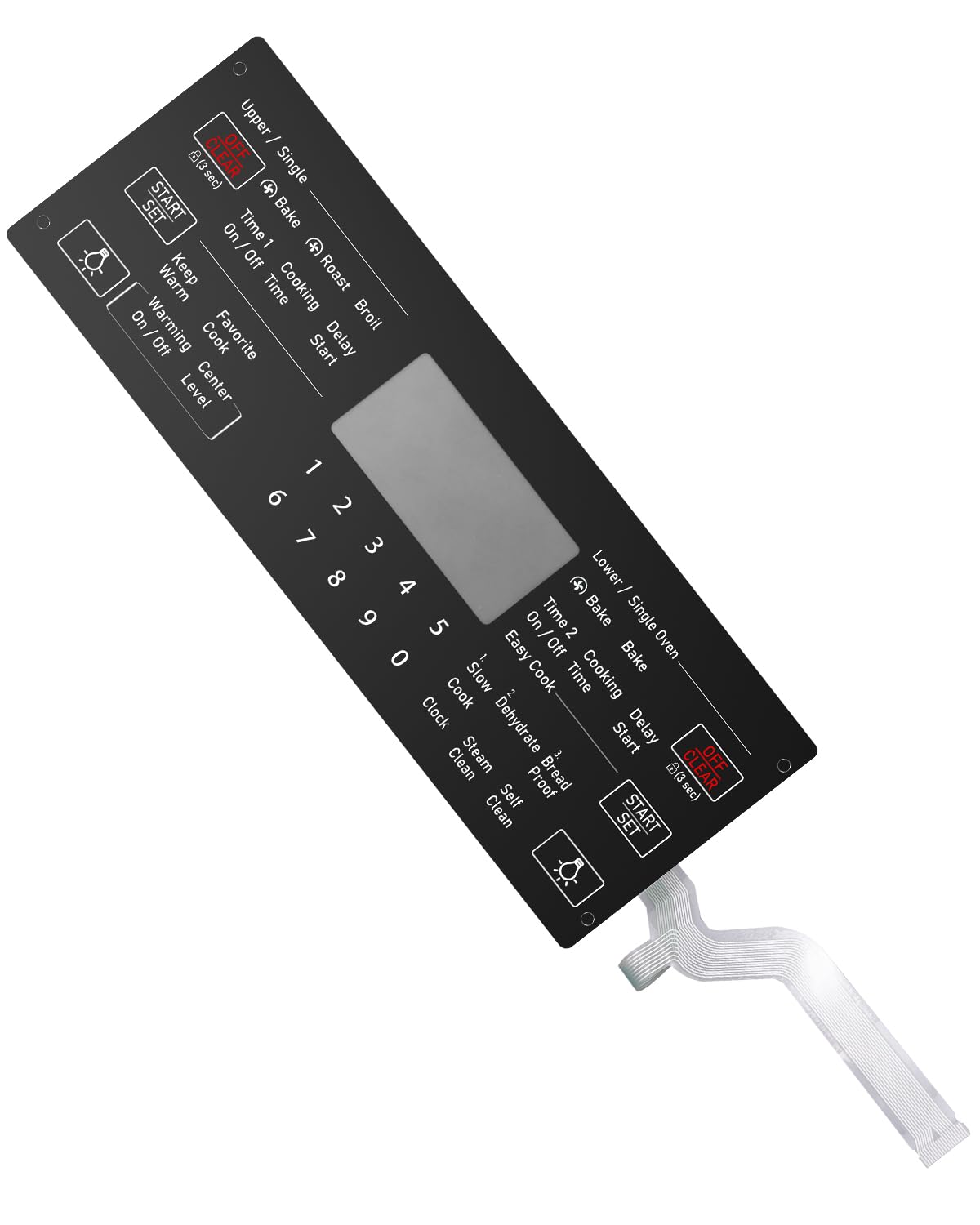 DG34-00032A Oven Membrane Switch Touchpad with Black Display Fit for Samsung Stove Oven Replacement NE59J7750WS/AA NE59J7850WG/AA NE59J7750WS/AC