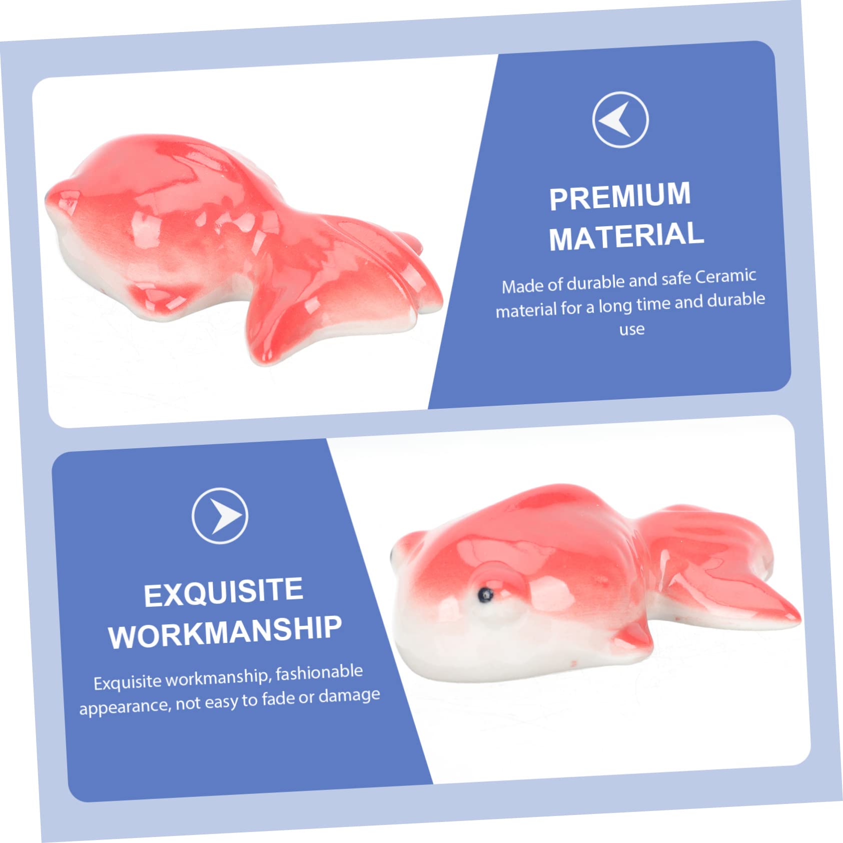 ULTECHNOVO 3 Set Ornamenti Di Pesci in Ceramica Io Ornamenti Per Carri Armati Pesce Da Giardino Soprammobili Figurina Di Pesce Rosso Pesce Rosso Finto Galleggiante 3 Pezzi * 3