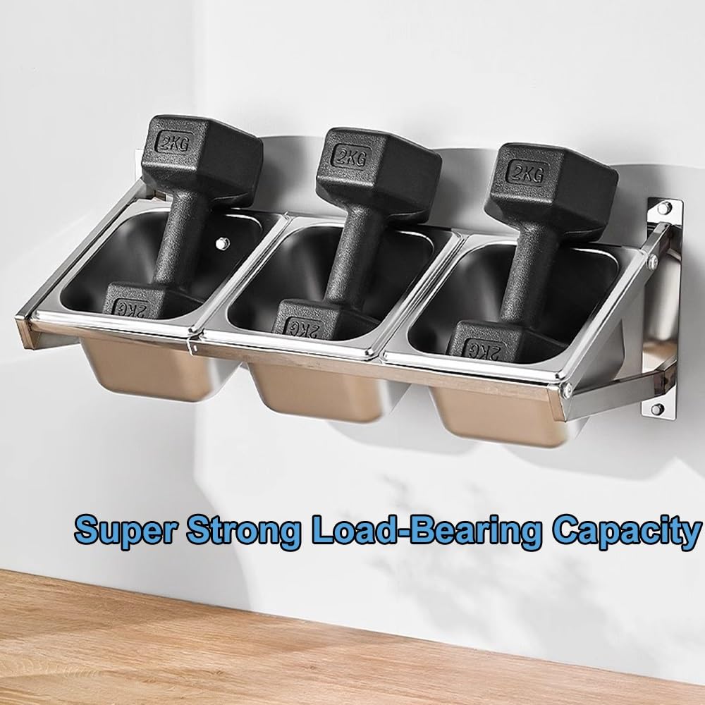 Estante de especias de acero inoxidable para montaje en pared, 5 sartenes expandibles con tapa, organizador de condimentos para encimera de cocina