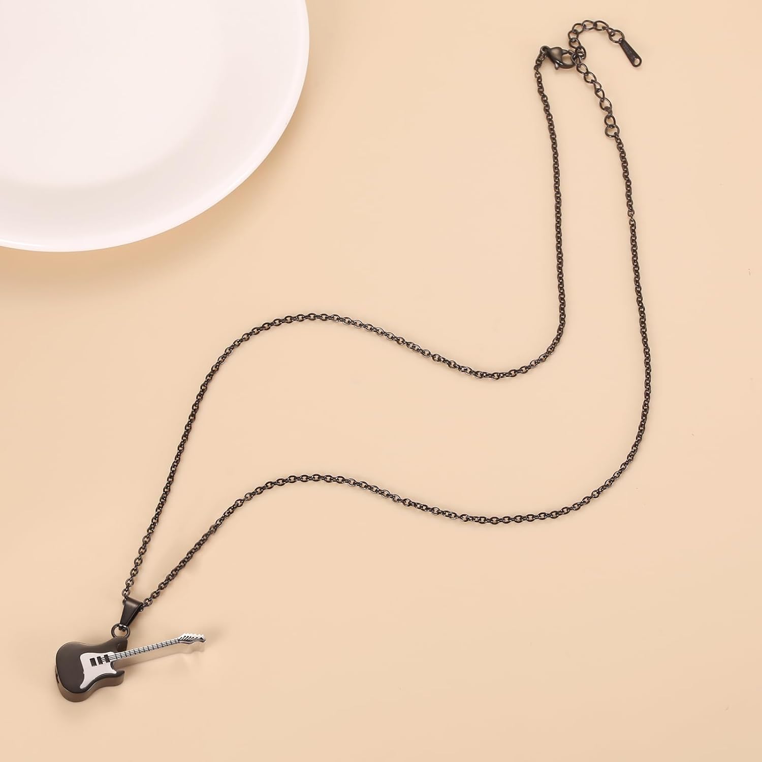 Keepsake Necklace For Ashes For Music Lovers Stainless Steel Guitar Cremation Jewelry Women Men Memorial Urn Pendant Loved Ones Ashes Necklace - Image 7