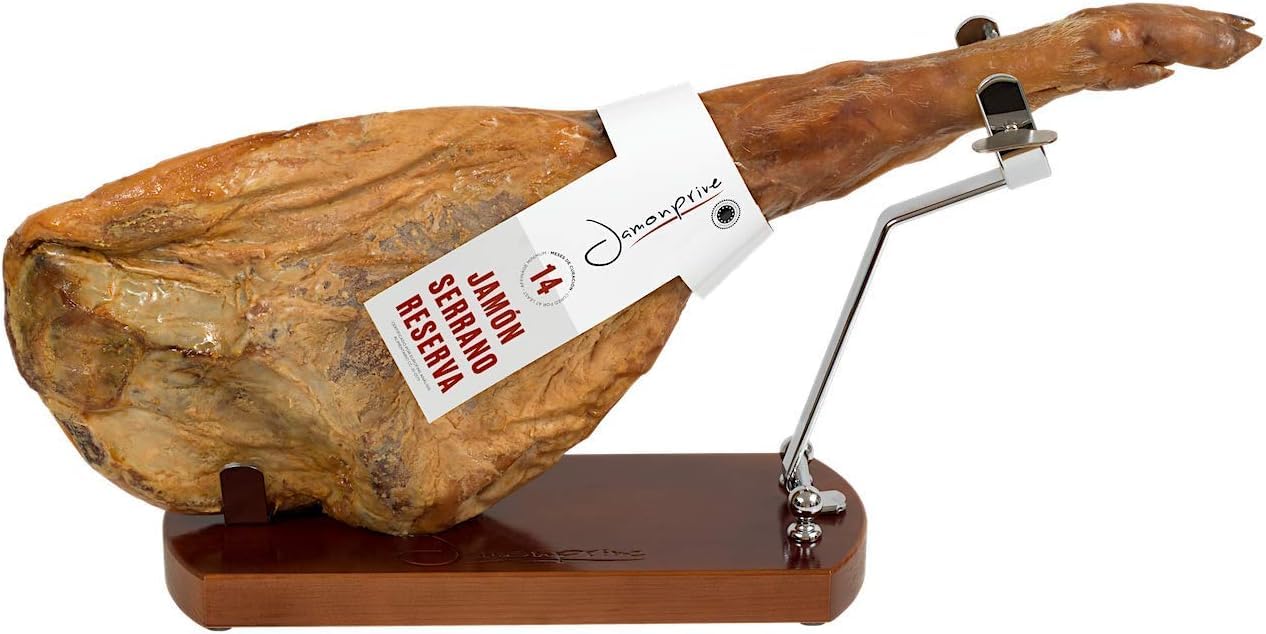 Jamonprive Schinkenhalter zusammenklappbar nussbaumfarben mit Anti-Rutsch-Füßen - Jamonero