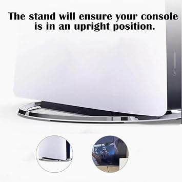 PS5 Pro Vertical Stand for Sony PS5/PS5 Slim/PS5 Pro Console Stand Base PS5 Pro Stand Accessories (Black)