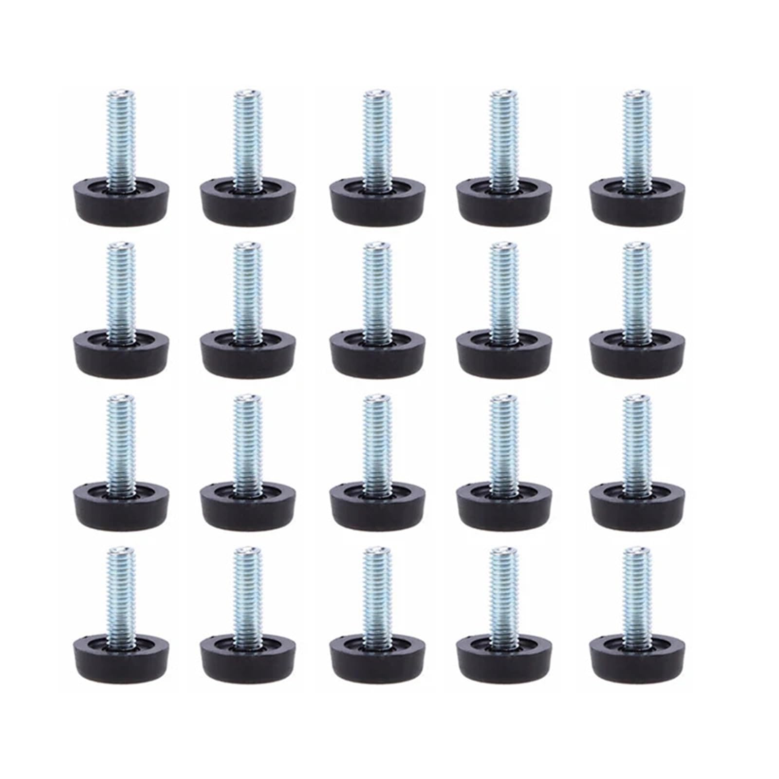 Adjustable Feet M8 Furniture Glide Leveling Feet Adjustable Leveler Floor Protector for Table Desk Cabinet Leg Pack of 20