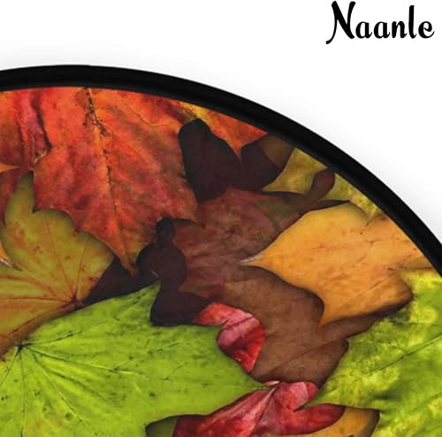 Miniatura 4 de Naanle Alfombra redonda de Acción de Gracias, antifatiga, hojas de otoño de arce, antideslizante, absorbente, cómoda, alfombra redonda