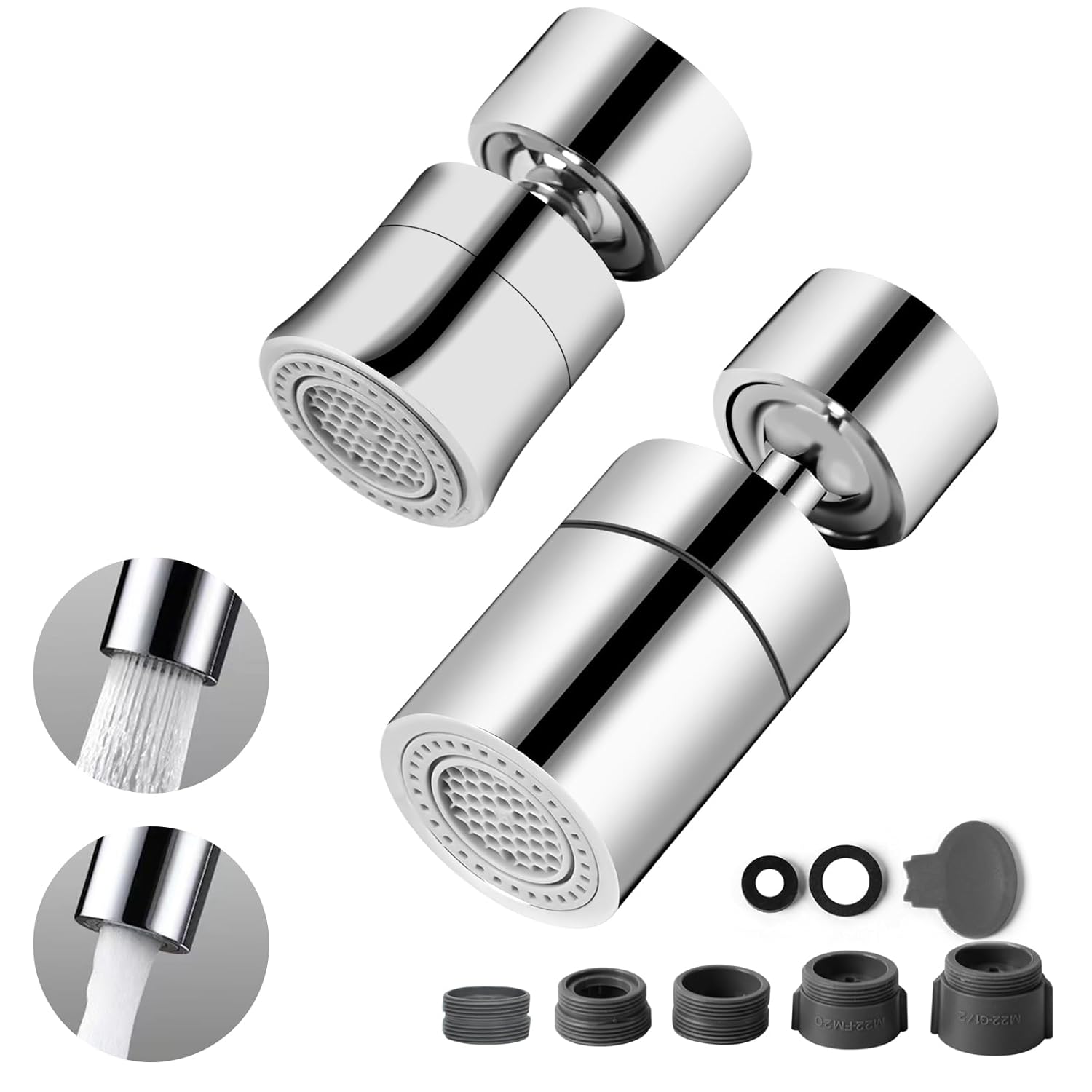 Ubefuu Faucet Shower Faucet Shower [Set of 2] Pure Copper, Approx. 40