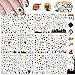 1000+ Muster Halloween Nagellackaufkleber, Kalolary Halloween Selbstklebende Nagelabziehbilder Kürbis Geist Hexe Schädel Nagelsticker für Frauen Mädchen DIY Nail Art Dekorationen Salon Home (12 Blatt)
