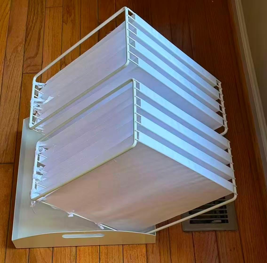 VecoCuby Up to 12 L/Day 1500 sq-ft High Throughput Non-Electric Evaporative Humidifier TWIN-HT3G (Optional Cloth Wicks Pre-installed: Partly)