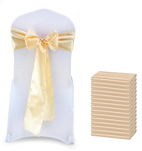 MDS® Pack of 75 Satin Chair Sashes for Weddings and