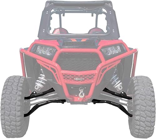 SuperATV Brazos A superiores e inferiores de alta holgura compatibles con los modelos Polaris RZR XP 1000 y Turbo (ver ajuste), color negro
