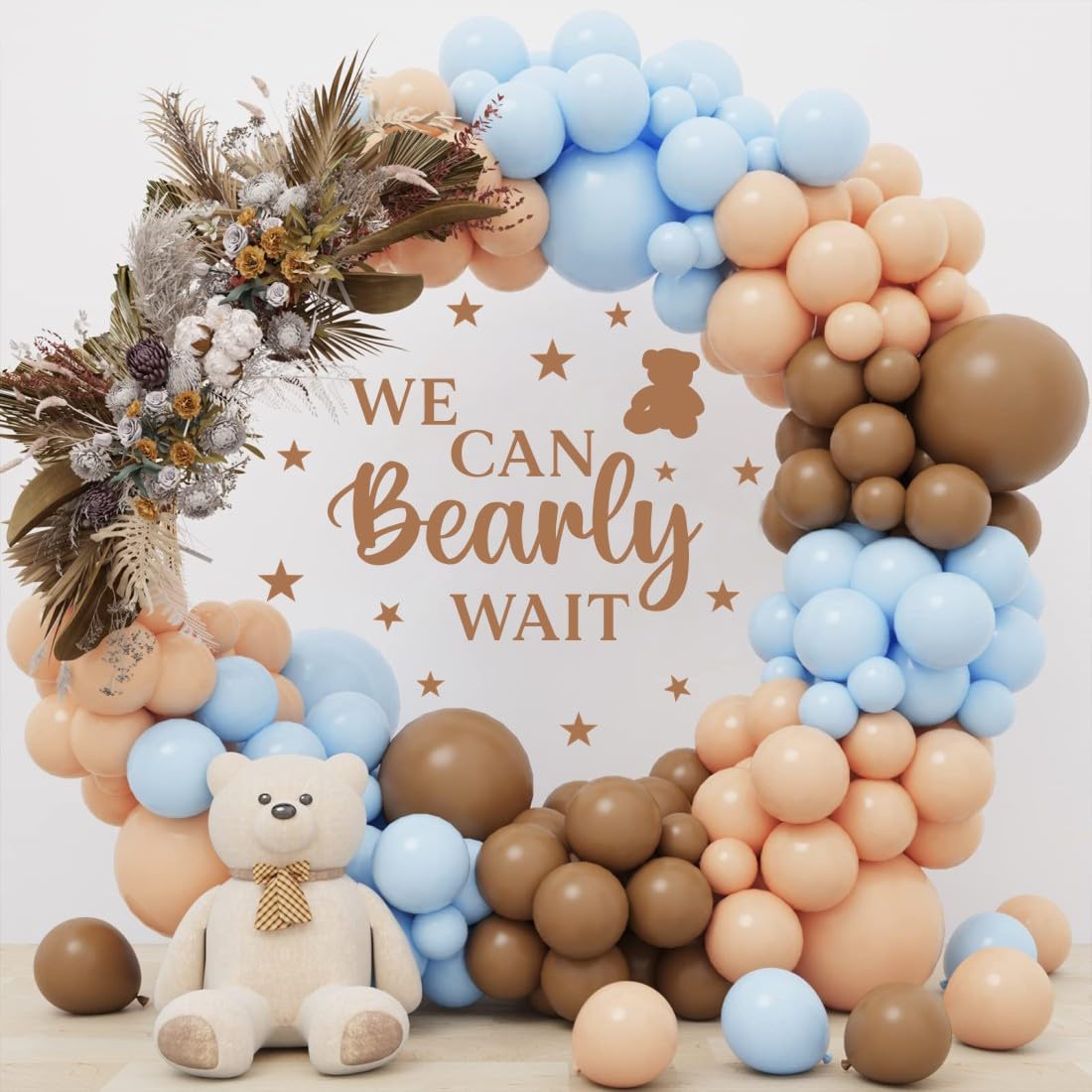 MXAEUK We Can Bearly Wait Wall Decal, Baby Shower Backdrop Decoration - Image 4