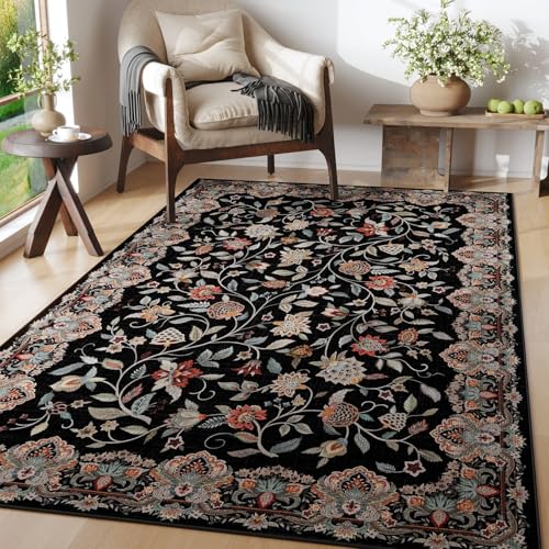 Rugcomf Vintage Paisley 4'x6' Area Rug, Non-Slip, Washable