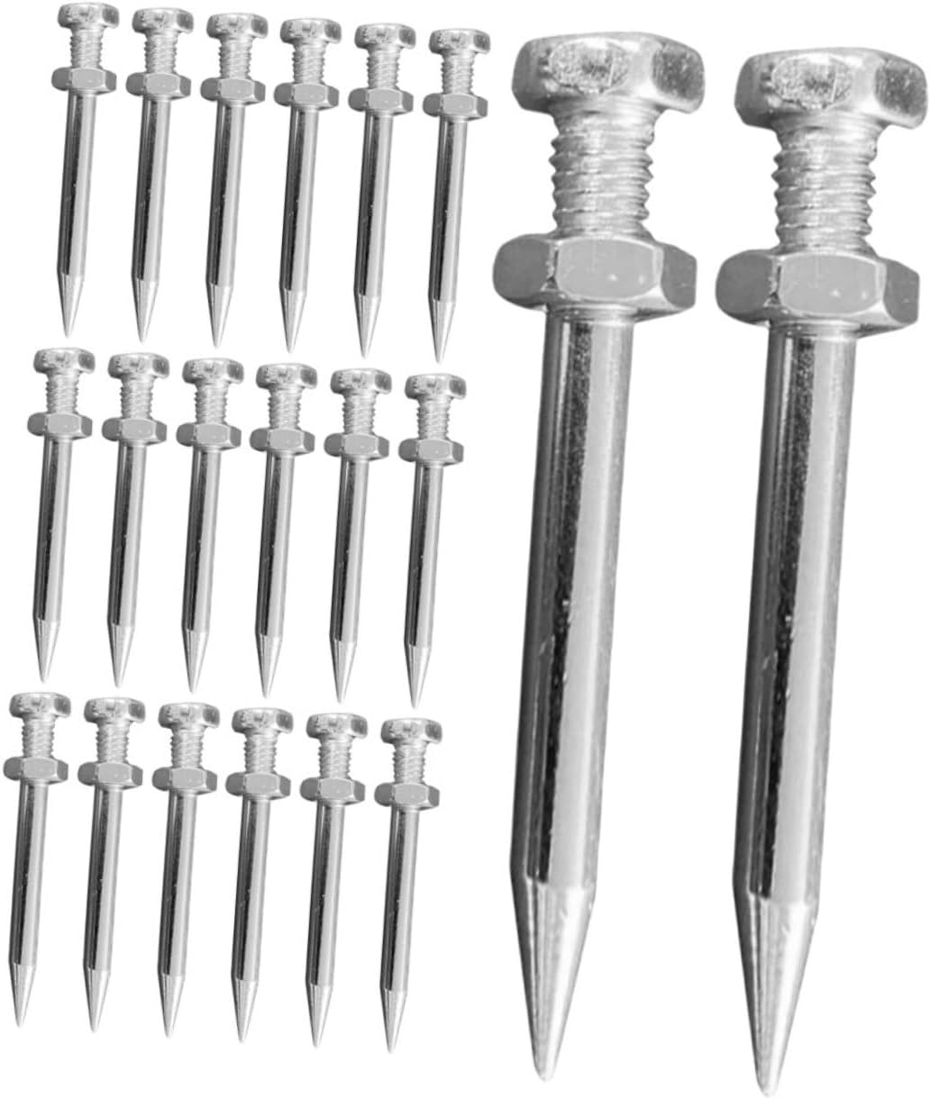 GLEAVI 60pcs Lawn Aerator Shoes Spike Tools Metal Nail Replacement Shoes for Soil Aeration Easy to Use for Types of Lawns