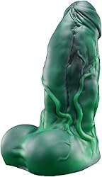 Nothosaur「BANNER」Monstruo Consolador Mujer Hombre Realistico con Ventosa, Tallas Plug Anal a Enorme, Dildo Fantasía Juguetes Sexuales Eróticos para Parejas Gay Lesbiana, Verde Luminoso, XXL (26,5 cm)