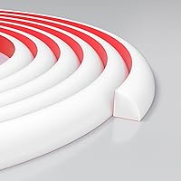 Risunpet 3/4 Inch Flexible Peel & Stick Quarter Round Molding - Waterproof Rubber Floor Trim for Bathtubs, Showers & Kitchens