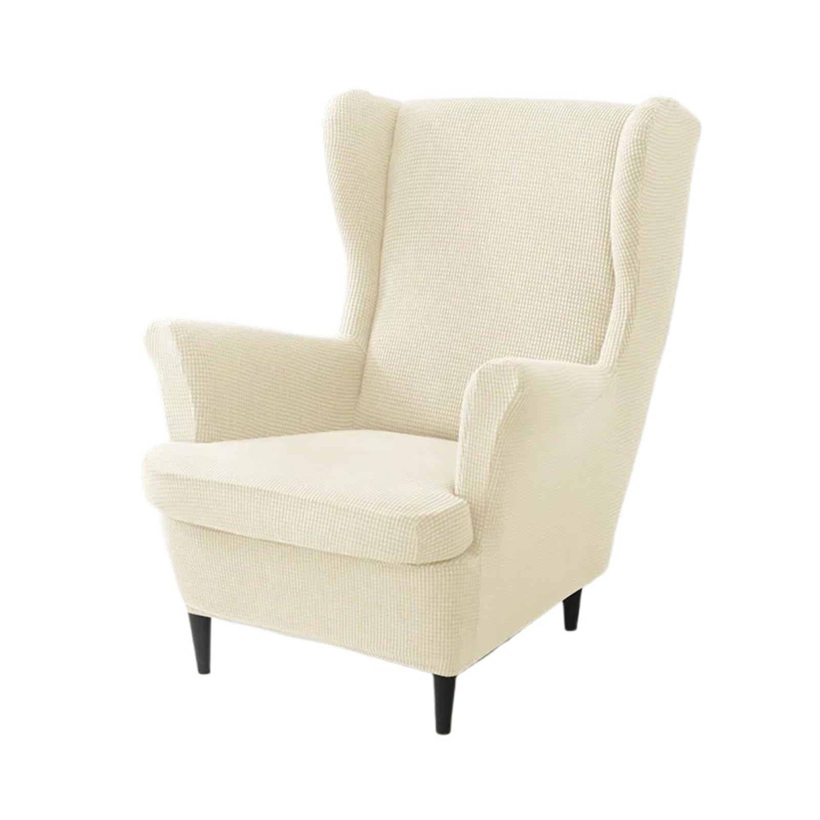 GCYEIDMA Wing Chair Slipcover Wing Chair Cover Stretch Wingback Armchair Covers Solid Color Relax Sofa Slipcovers with Seat Cushion(A1 Wingchair Cover)