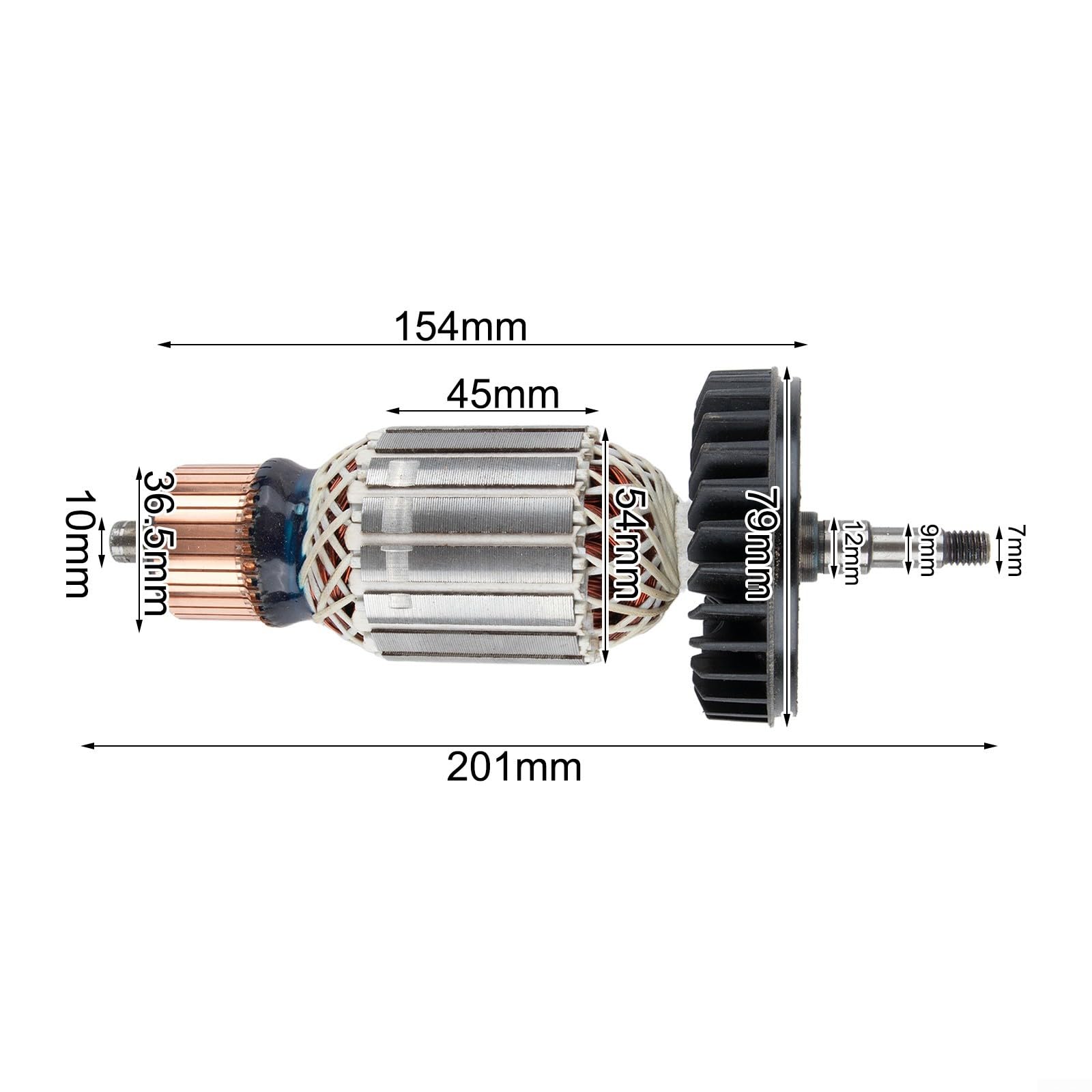 Rotore Motore 230mm Compatibile Smerigliatrice Angolare 180