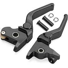 Motorcycle Levers Brake Clutch Handle Lever Adjustable Fit for Harley 2014-2016 Touring Road King Electra Glide Road Glide Street Glide Short, Black
