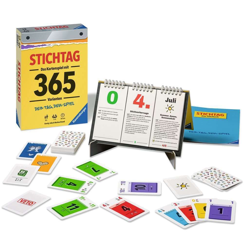 Ravensburger Stichtag – Il Gioco Di Carte Con 365 Varianti, Per 3-5 Giocatori Dai 10 Anni