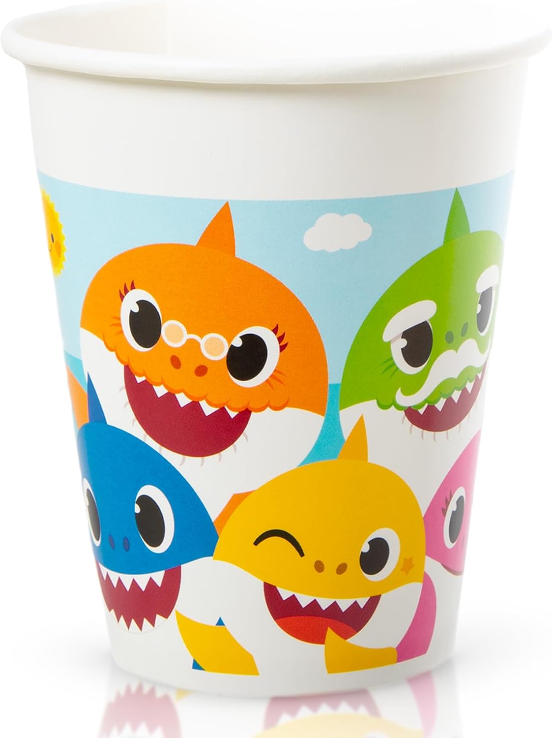 Procos Baby Shark Paper Cups – 8 fl oz FSC-Certified Disposable Cups image 2