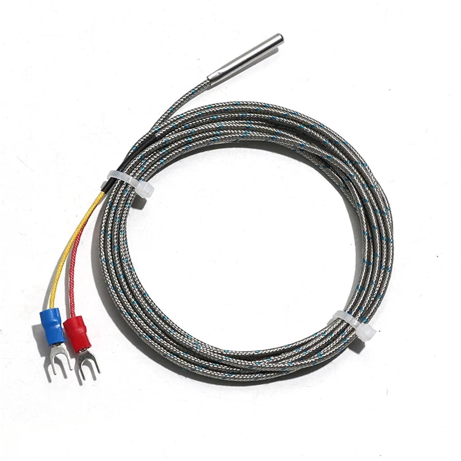 Type K/PT100 Thermocouple Temperature Sensor 1M-5M Cable 5 * 30mm Probe 1Pcs(Probe5x30mm K 2m)