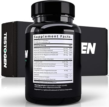TestoGen Booster for Men - Natural Male Supplement to Combat Low Energy, Fight Fatigue, Support Weight Control & Boost Muscle Growth - 5-Month Supply