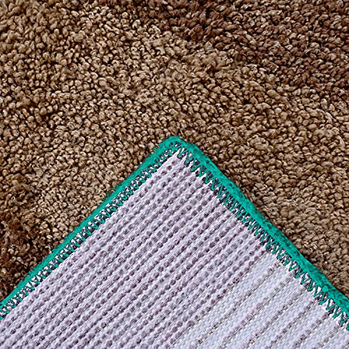 Image of Kuber Industries Soft Shaggy Door Mat|Super Absorbent Cotton Floor Mat for Shoe Scraper & Indoor and Outdoor,Pack of 2 (Green)