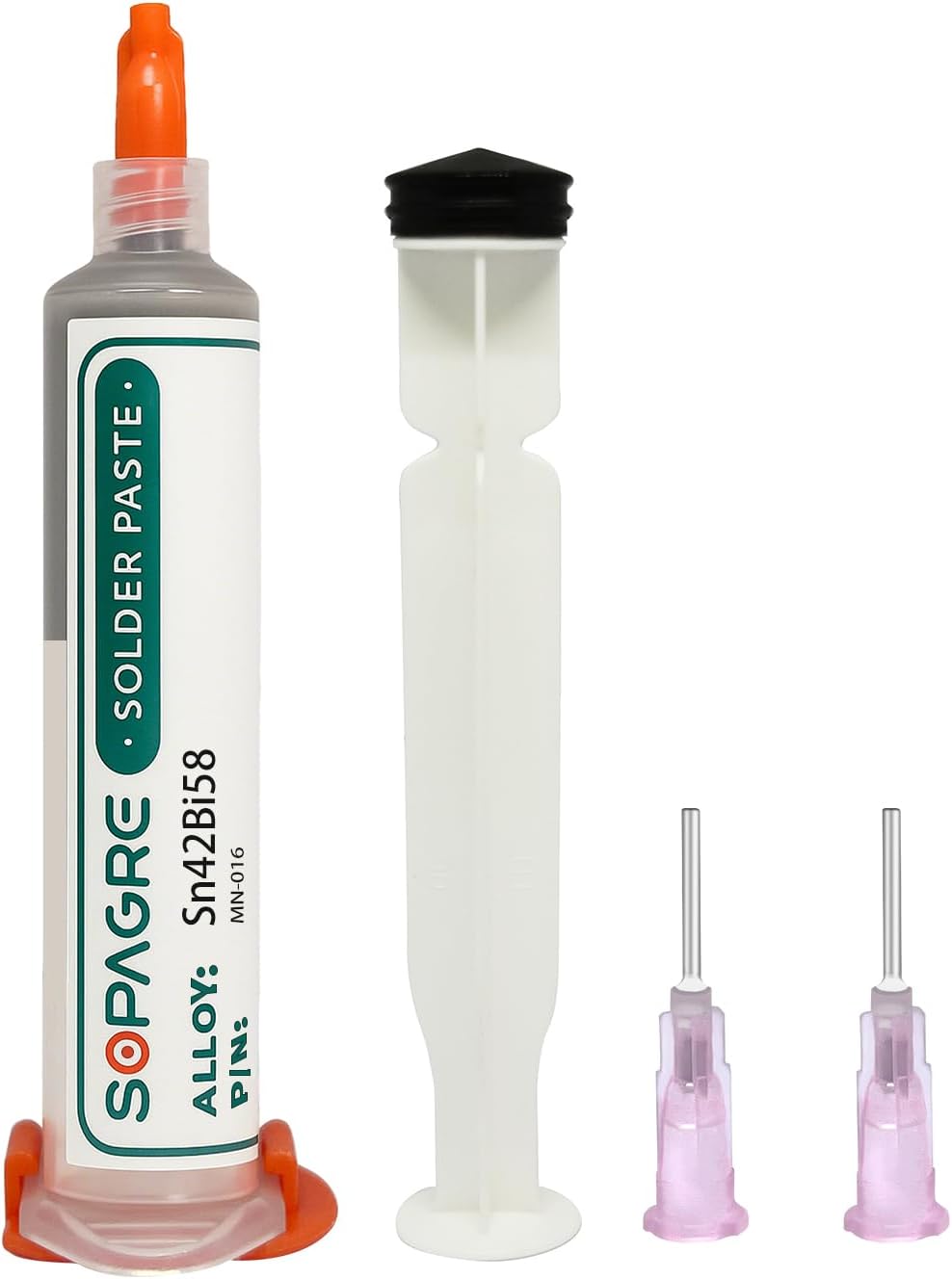 Sn42/Bi58 SMD Welding Paste138°C Low Temperature Lead-free Syringe No Clean Solder Paste For Phone Component Repair (MN-016 30g)