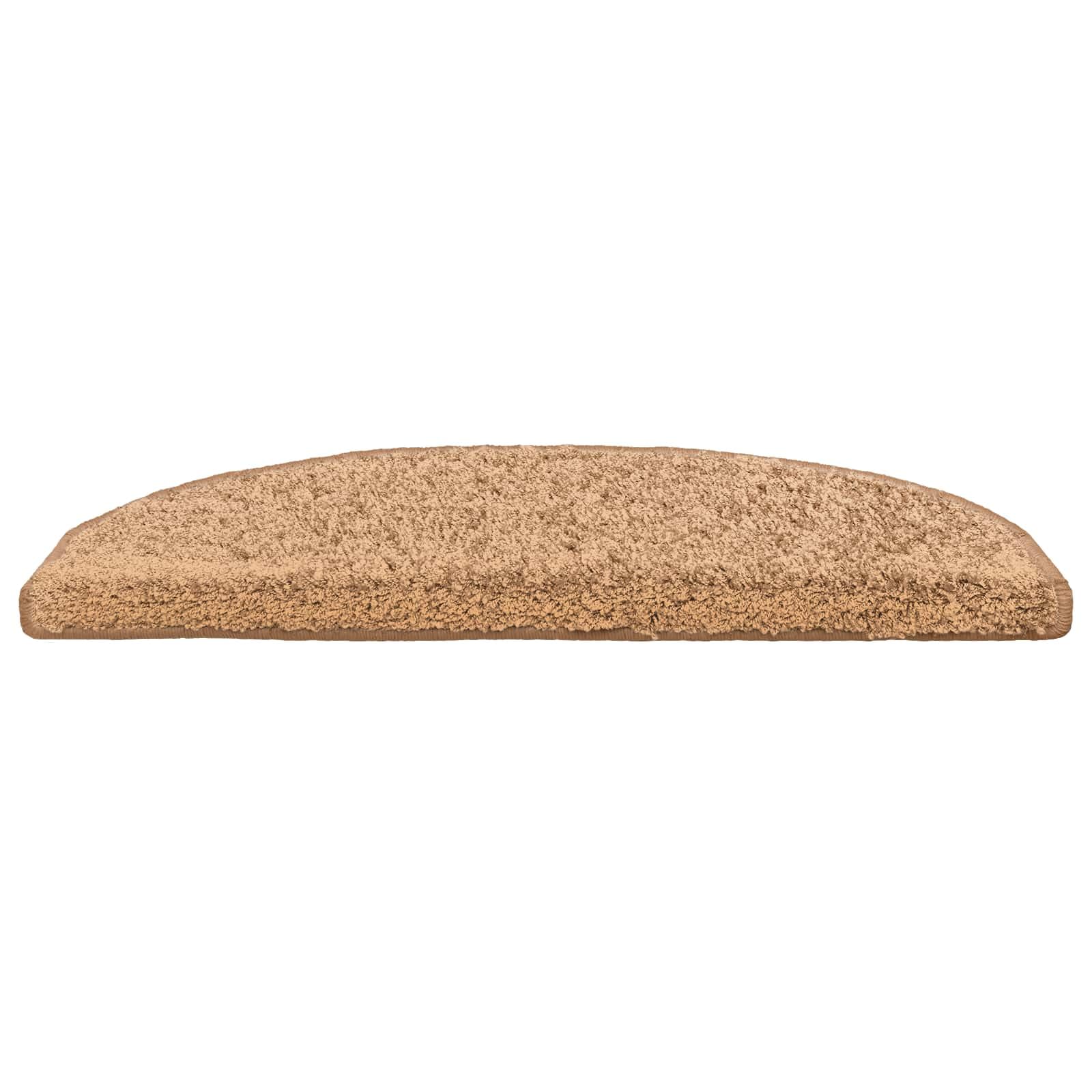 Tappetini autoadesivi per gradini 15 pz 80 x 24,5 x 3,5 cm beige