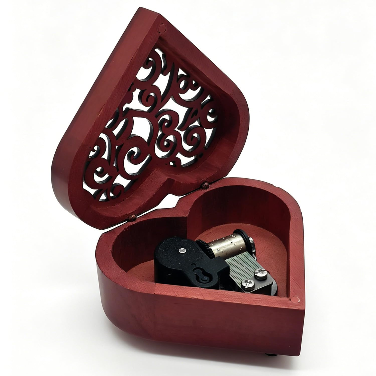 Faglonic You Are My Sunshine Music Box, Heart Shaped Wooden Music Box, Vintage Wind up Musical Box Gifts for Women Men Christmas Birthday Valentines day