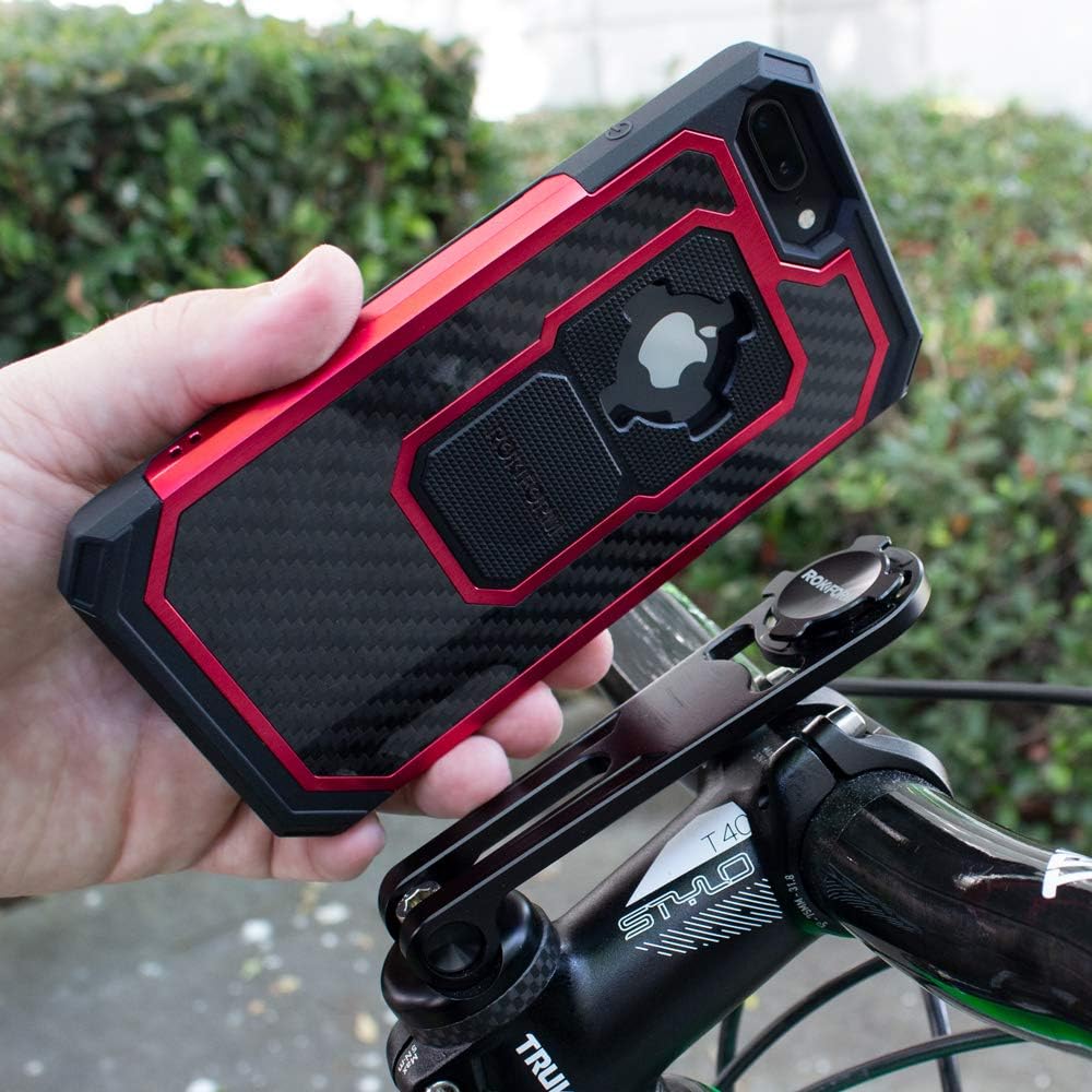 Up To 40% OFF Rokform Fuzion Pro Series [iPhone 8/7/6/6s PLUS] Protective Aluminum & Carbon Fiber Magnetic case with Twist Lock  (Red)