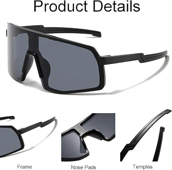 Kids Baseball Sunglasses for Girls Boys Toddler Age 2-12, UV400 Baseball Sun Glasses Sports Cycling Shades