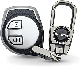 Keycept™ Leather Key Cover Suitable with Swift|Ertiga|Baleno|WagonR|Brezza|Scross|Celerio|Fronx|XL6|Ciaz|Alto K10|S Presso|Ignis|Grand Vitara|Dzire|Jimny 2B Remote Key.