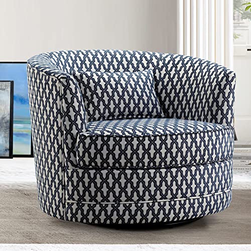 Rosevera Gustavo Furniture Living Reading Arm Comfy Bedroom Swivel Accent Room Chair, Standard, Blue #TOP14