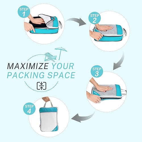 Miniatura 2 de Gonex cubos de compresión para embalaje, almacenamiento organizadores en cubo de malla extendible