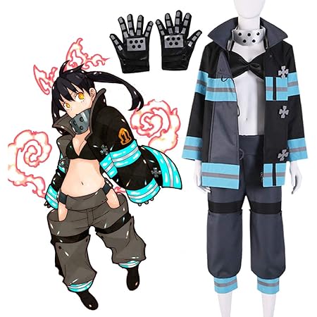 Amazon Dirolvon 炎炎ノ消防隊 環 古達 コスプレ 衣装 タマキ コタツ 第8特殊消防隊 隊服 Cosplay ハロウィン クリスマス プレゼント 祭り アニメ 人気 第1特殊消防隊隊服 S コスプレ 仮装 通販