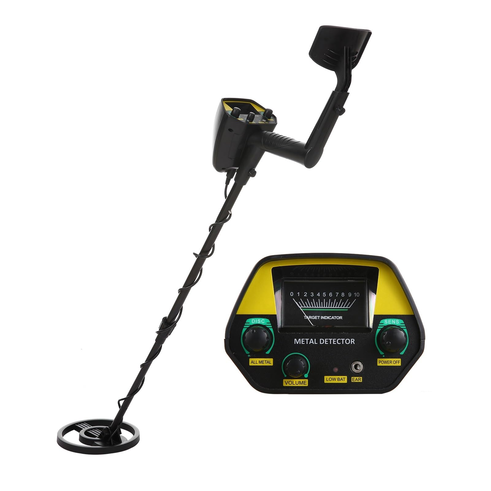 Metal Detector, High Sensitivity Metal Detector Waterproof Detector Profesional Pinpointing for Treasure Search Underground Gold Iron(1)