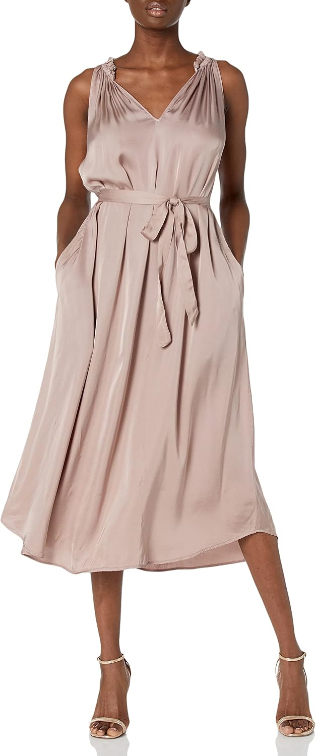 Velvet by Graham & Spencer Women's Tala Satin Viscose Sleeveless Dress