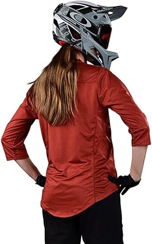 Miniatura 7 de Troy Lee Designs Ciclismo MTB Bicicleta Montaña Jersey Camisa para Mujer, Mischief Pinestripe, Negro -