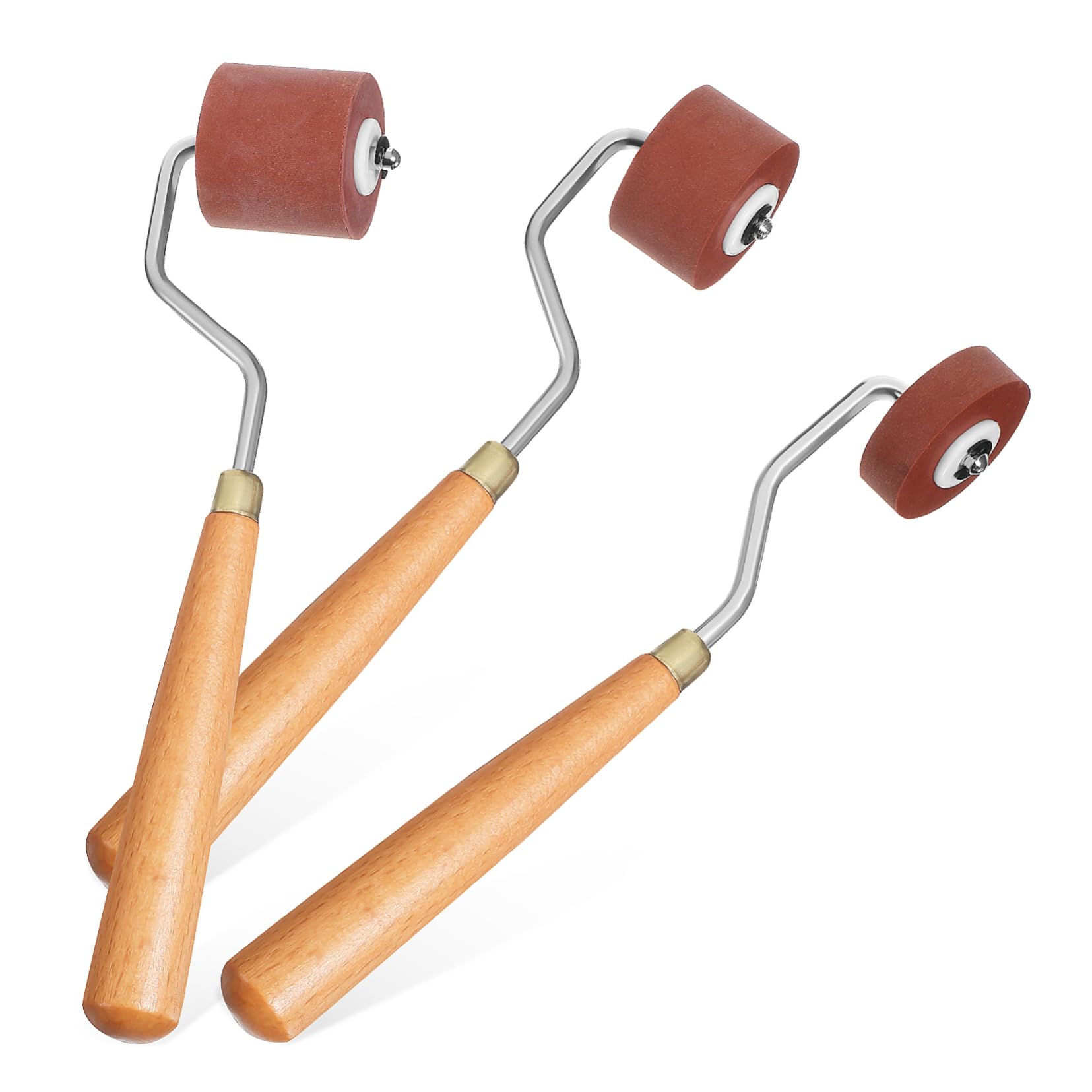 SOIMISS 3 Stück Gummiwalze für Bastelarbeiten mit Ergonomischem Griff