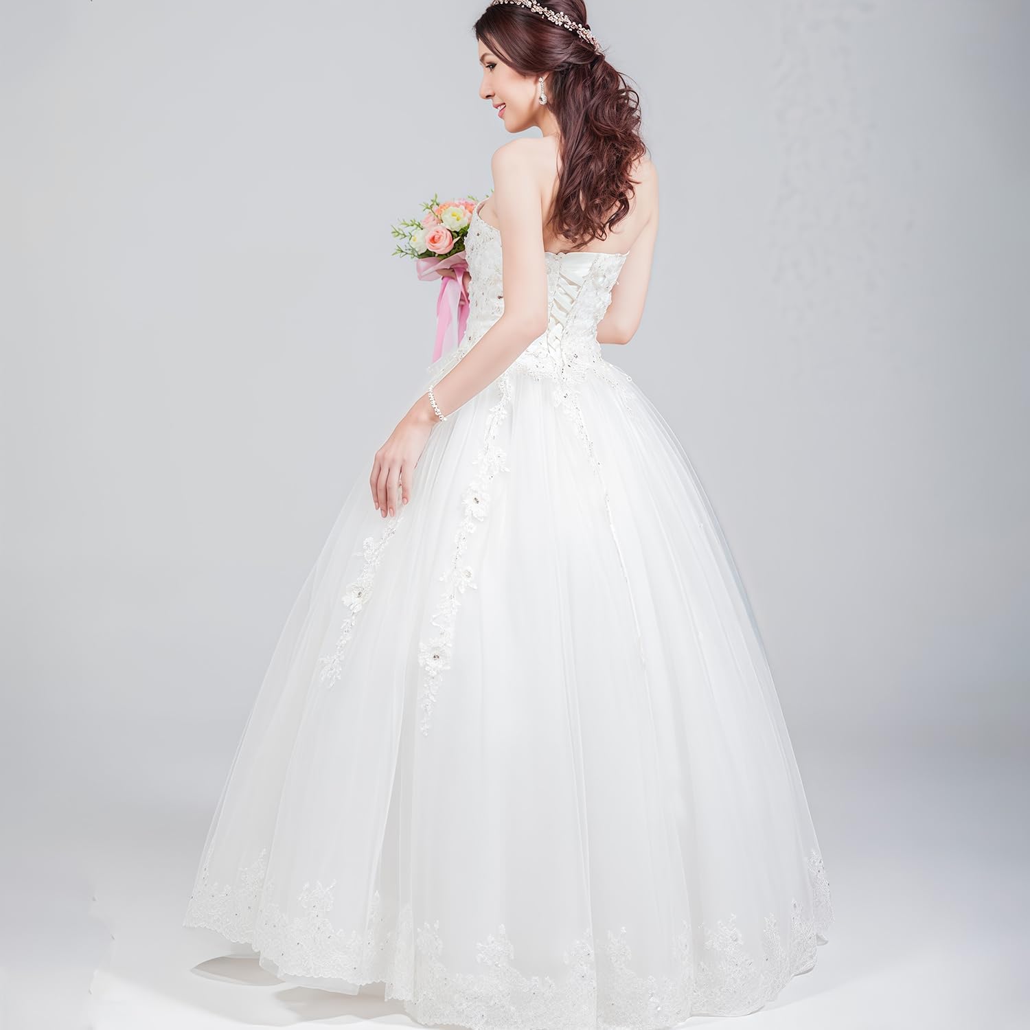 Jolbndcv Women's Petticoat Crinline Petticoat Underskirt Skir Slips for Wedding Ball Gown Bridal Dress Tulle(4/6-Hoop) - Image 7