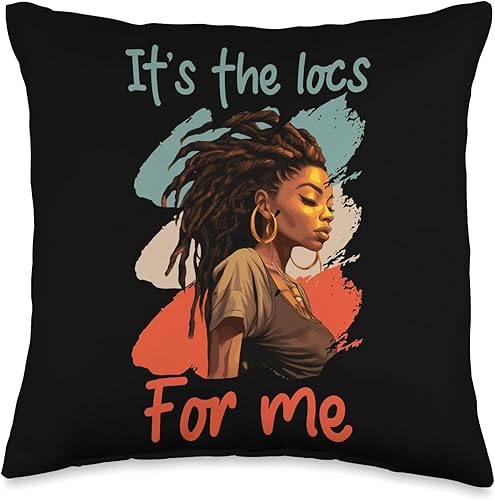 Miniatura 1 de Locs Afro Dreadlocks Love Natural Beauty Hair It's the Locs for Me Afro Hair - Almohada negra americana africana, 16 x 16 pulgadas, multicolor