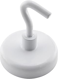 Master Magnetics 07291 White Magnet Hook 2 Count