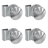 DEEKOUDT 4 Piece Stainless Steel Glass Door Clip Handle, Cabinet Drawer Glass Door Clip Handle for Glass Display Cabinet Furniture Glass Cabinet Drawer Pull Knob