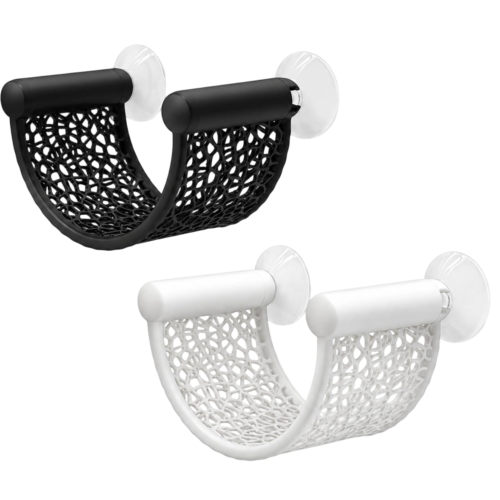 2Pcs Betta Fish Hammock, Betta Fish Accessories, Aquarium Floating Bed with Suction Cup, Floating Betta Hammock for Shrimp Fishes Bettas, Black and White